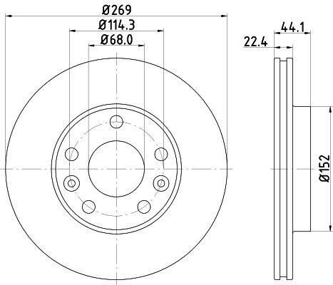 MINTEX Bremseskive artikkelnummer: MDC2657 billig