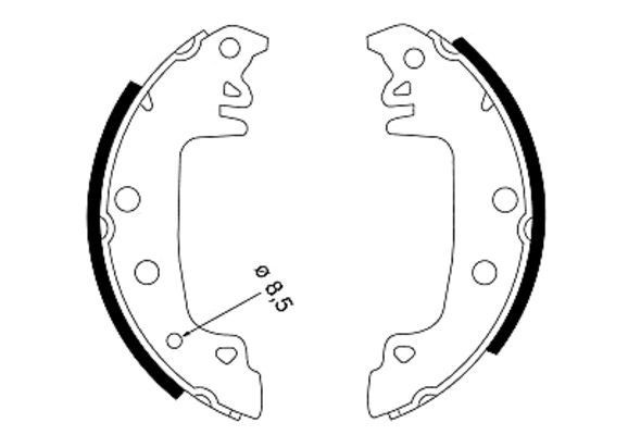 MINTEX Brake Shoe Set Article number: MFR160 cheaply