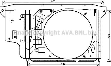 PRASCO PE7521 Cowling, radiator fan 206 1.6 HDi 109 PS Diesel
