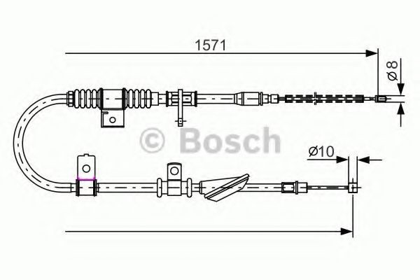 BOSCH Жило, ръчна спирачка артикулен номер: 1 987 482 169 евтино