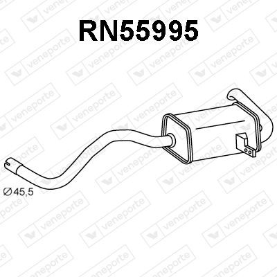 VENEPORTE Rear silencer Article number: RN55995 cheaply