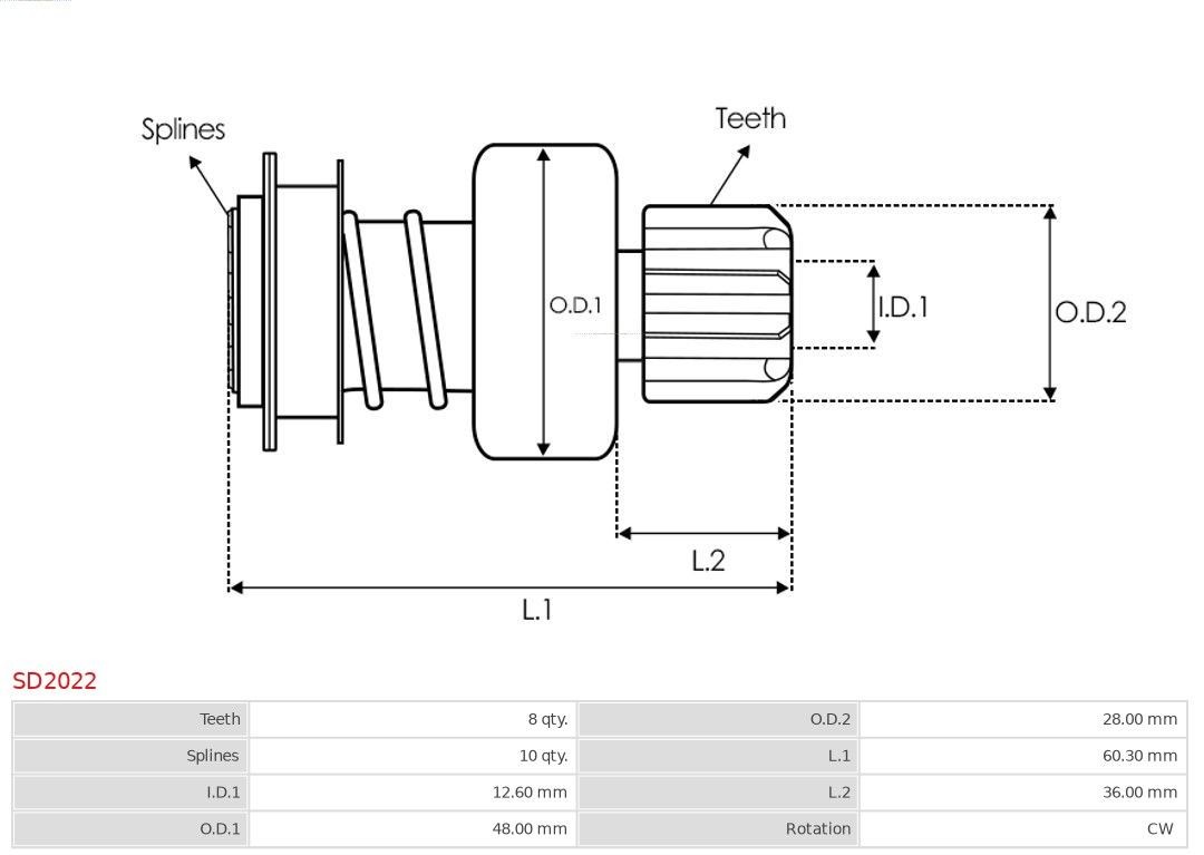 AS-PL Gearring, planetgear (starter) Varenummer: SG3002 billige