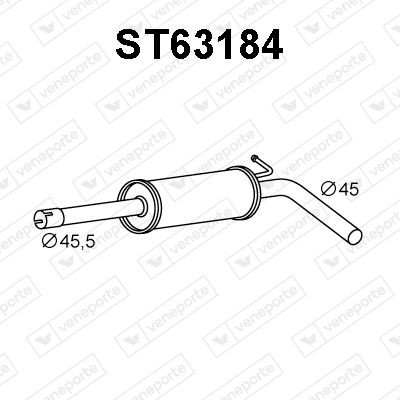 VENEPORTE Middle silencer Article number: ST63184 cheaply