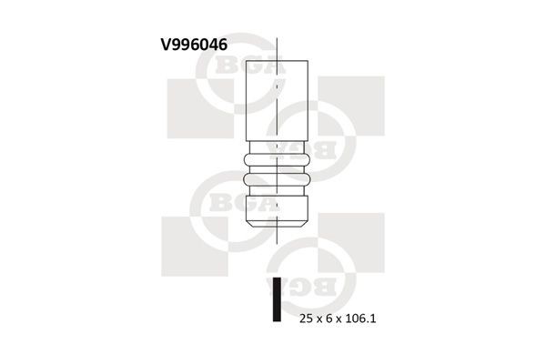 BGA Exhaust valve Article number: V996046 cheaply