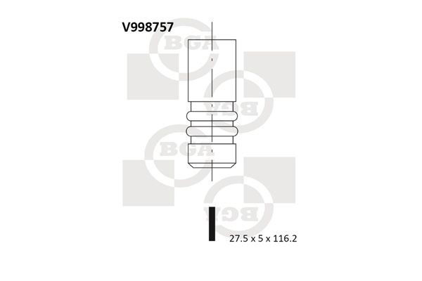 BGA Exhaust valve Article number: V998757 cheaply
