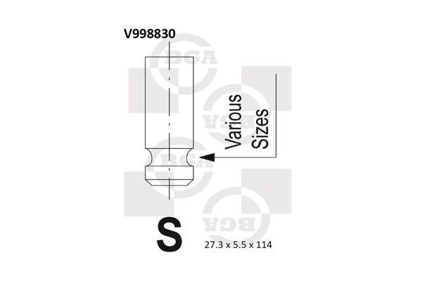 BGA Exhaust valve Article number: V998830 cheaply