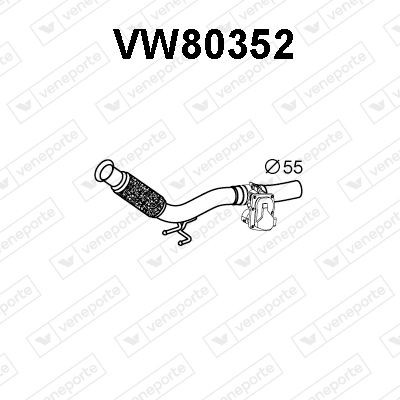 VENEPORTE Exhaust Pipe Article number: VW80352 cheaply