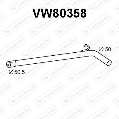 VENEPORTE Exhaust Pipe Article number: VW80358 cheaply