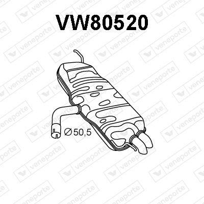 VENEPORTE Rear silencer Article number: VW80747 cheaply