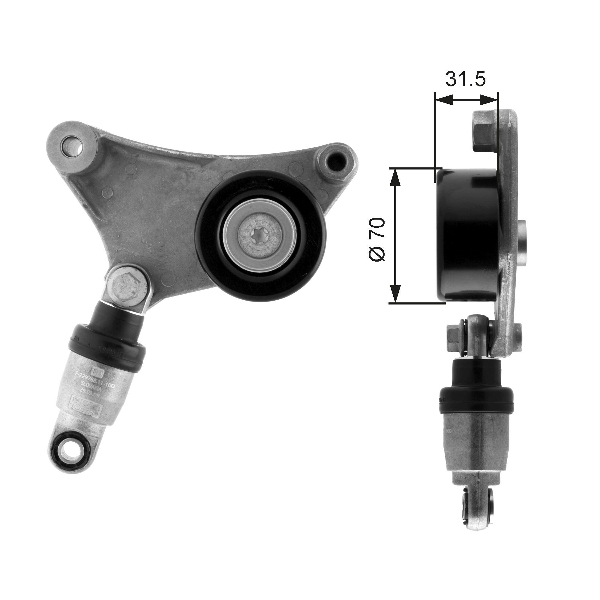 GATES Tensioner pulley Article number: T38216 cheaply