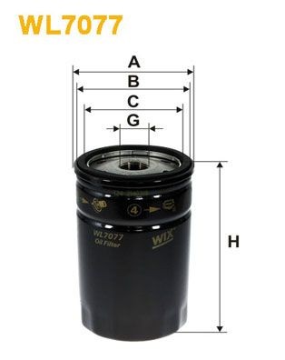 WIX FILTERS Oil filter Article number: WL7077 cheaply