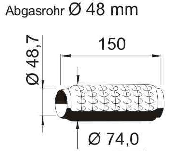 VEGAZ Exhaust flex pipe Article number: UFR-626 cheaply