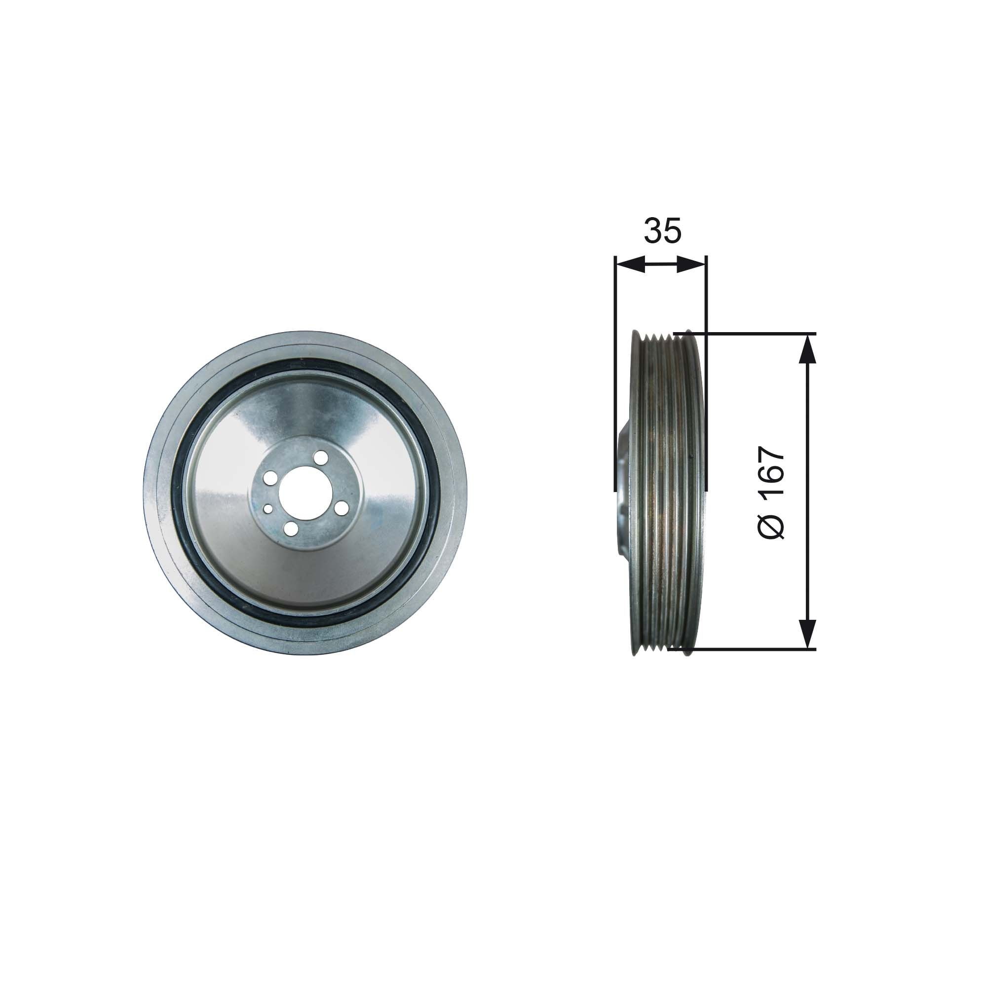 GATES Crankshaft pulley Article number: TVD1135 cheaply