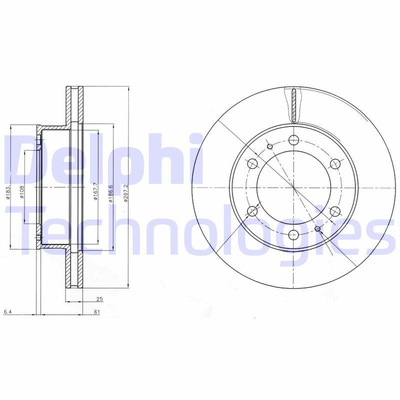 DELPHI Brake disc Article number: BG4211C cheaply