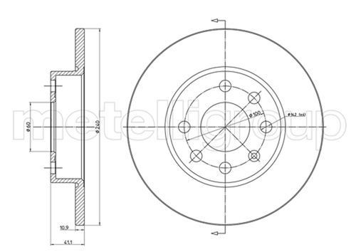 METELLI Brake disc Article number: 23-0568C cheaply