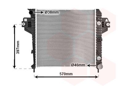 VAN WEZEL Radiaator, mootorijahutus Artikli number: 21002043 soodsalt