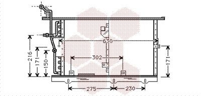 VAN WEZEL Air conditioning condenser Article number: 30005244 cheaply