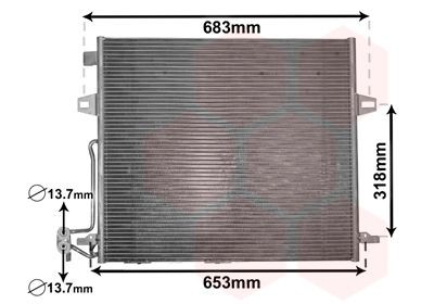 VAN WEZEL Air conditioning condenser Article number: 30005406 cheaply