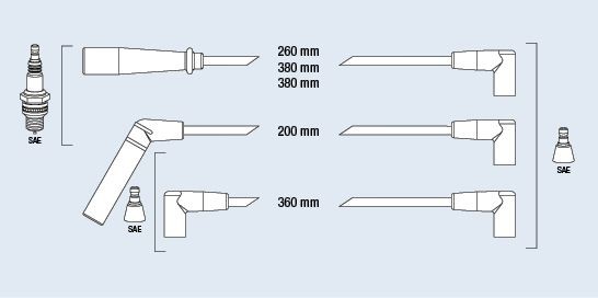 FAE Ignition Cable Kit Article number: 86011 cheaply