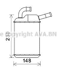 AVA COOLING SYSTEMS Varmeelement, kabinevarme Varenummer: VN6355 billige