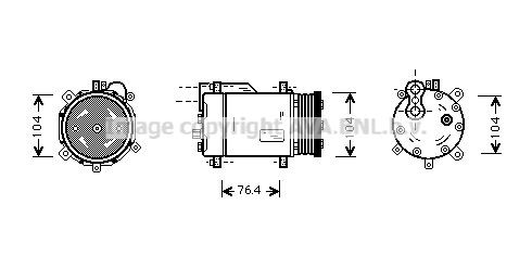 AVA COOLING SYSTEMS Air conditioning compressor Article number: VNK170 cheaply