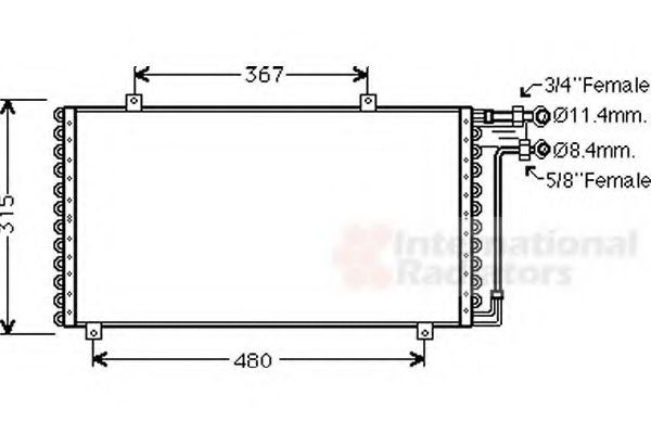 VAN WEZEL Air conditioning condenser Article number: 40005164 cheaply