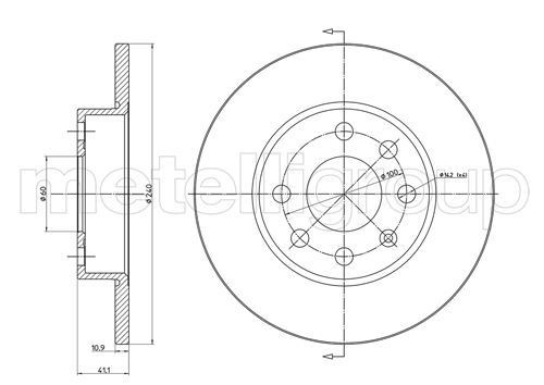 CIFAM Brake disc Article number: 800-568C cheaply