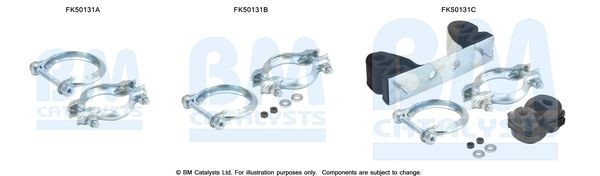 BM CATALYSTS Mounting Kit, exhaust pipe Article number: FK50131 cheaply