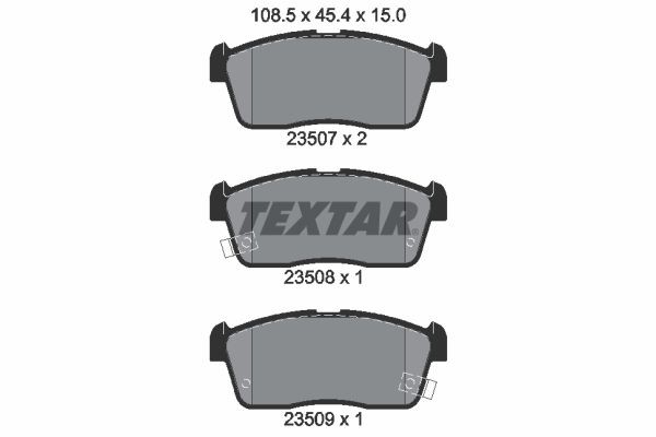 TEXTAR Brake pad set Article number: 2350701 cheaply