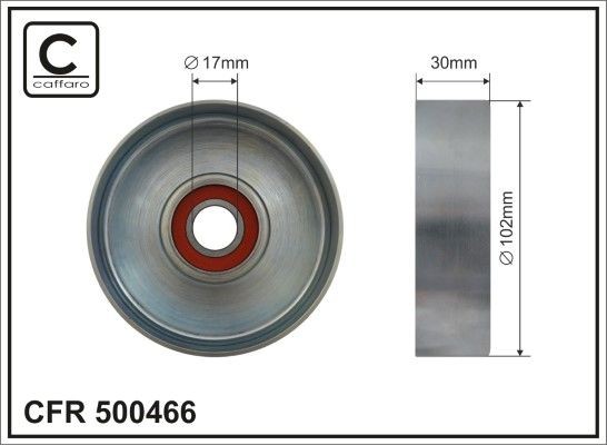 CAFFARO Deflection / Guide Pulley, v-ribbed belt Article number: 500466 cheaply