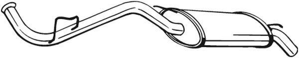 BOSAL Rear silencer Article number: 278-413 cheaply