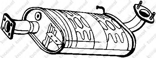BOSAL Middle silencer Article number: 279-587 cheaply