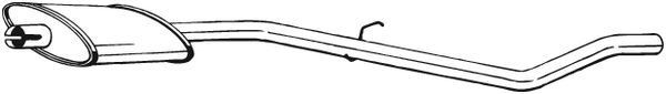 BOSAL Middle silencer Article number: 279-761 cheaply