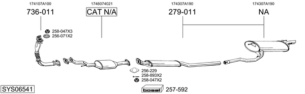 BOSAL Kesksummuti Artikli number: 282-199 soodsalt