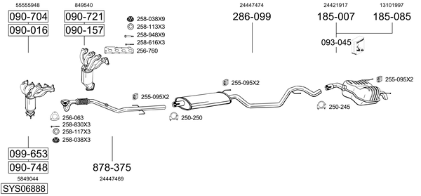 BOSAL Front Silencer Article number: 283-847 cheaply
