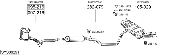 BOSAL Mellempotte Varenummer: 283-883 billige