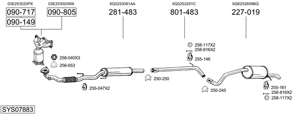 BOSAL Exhaust Pipe Article number: 432-555 cheaply
