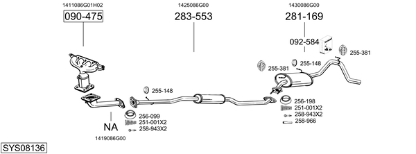BOSAL Exhaust Pipe Article number: 717-719 cheaply