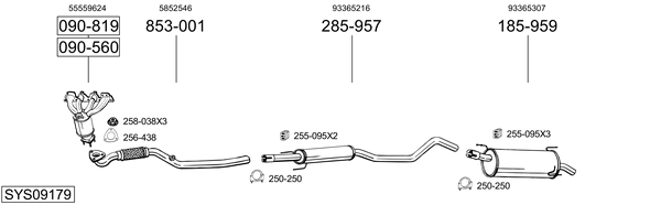 BOSAL Exhaust Pipe Article number: 851-365 cheaply