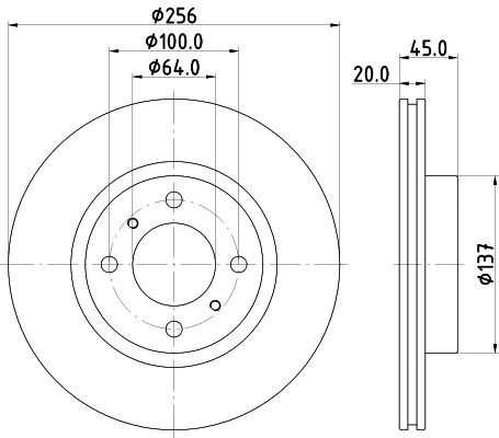 MINTEX Brake disc Article number: MDC2831C cheaply