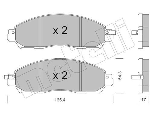 METELLI Brake pad set Article number: 22-1081-0 cheaply