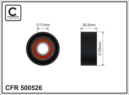 CAFFARO Tensioner pulley Article number: 500526 cheaply