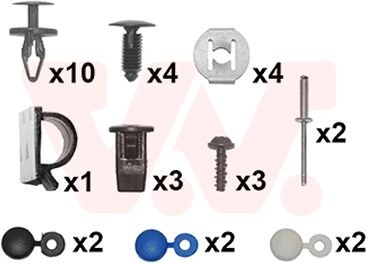 VAN WEZEL 1947794 Mounting Kit, bumper FOCUS 1.5 TDCi 95 PS Diesel 2020
