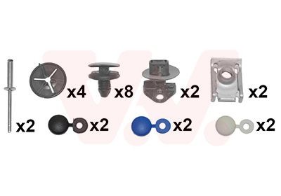 VAN WEZEL 4042793 Mounting Kit, bumper 308 2.0 Bioflex 140 PS Petrol/Ethanol 2016