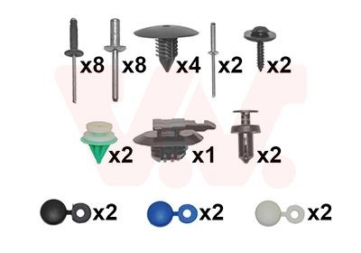 VAN WEZEL 4331794 Mounting Kit, bumper CLIO 1.5 dCi 65 PS Diesel 2014