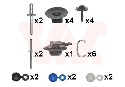VAN WEZEL 4373793 Mounting Kit, bumper CLIO 1.2 16V 75 PS Petrol 2021