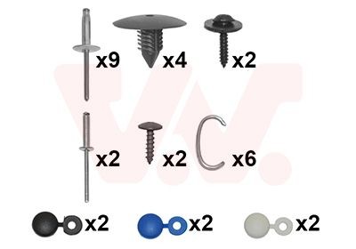 VAN WEZEL 4373794 Mounting Kit, bumper CLIO 1.2 16V 75 PS Petrol 2021