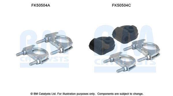 BM CATALYSTS Mounting Kit, exhaust pipe Article number: FK50504 cheaply