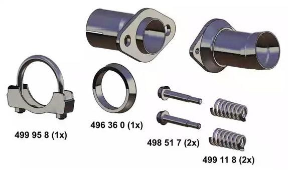 VEGAZ OA-228 Repair Kit, exhaust pipe VECTRA 2.2 DTI 16V (F19) 125 PS Diesel 2002