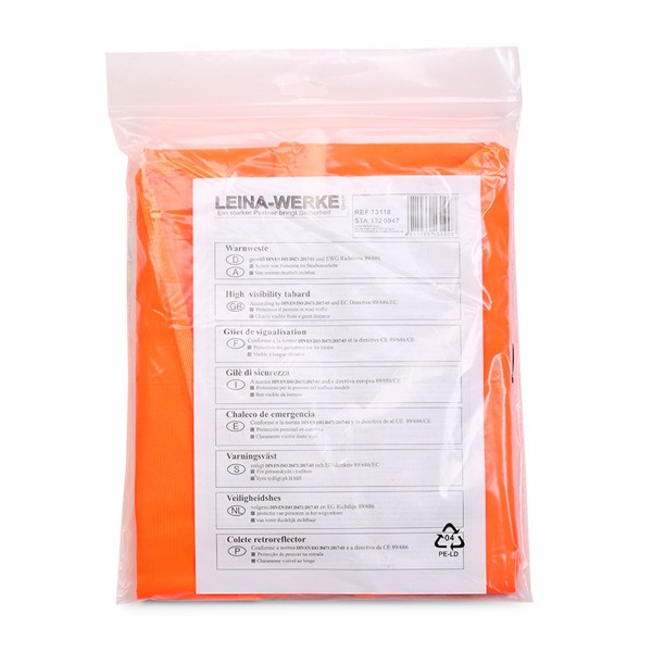 OEM Refleksvest REF 13118 fra LEINA-WERKE